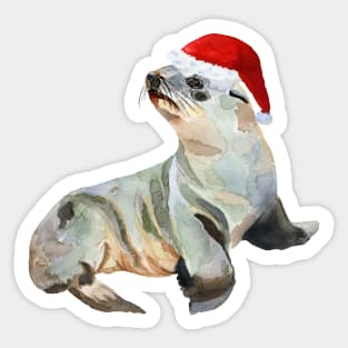 Christmas fur seal Sticker